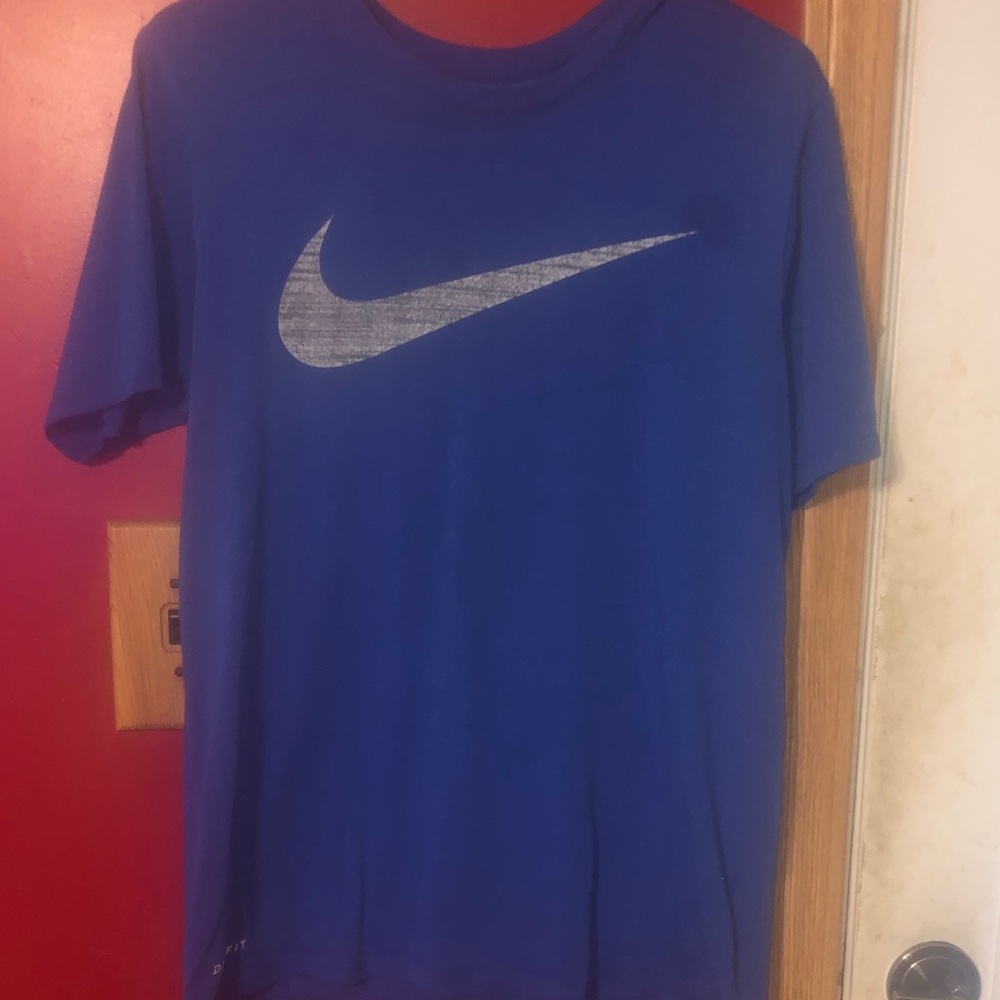 Nike Men's Short Sleeve Tee in Blue and Gray